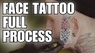 FACE TATTOO FULL PROCESS | Tattooing Close Up in 4K