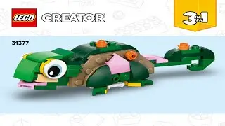 LEGO Instructions - Creator - 31377 - Turtle with a Water Lily - 3 in 1 (Book 2)