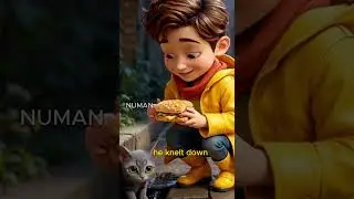 Whiskers & Milo 🐾 | Heartwarming Cat Rescue Story for Kids | Pixar-Style Animation Short #shorts