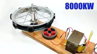 Flywheel Free Energy Generate At Homemade Generator