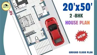 20x50 House Plan | 2BHK with Car Parking | 20*50 House Design | 20 by 50 | #housedesign #floorplan