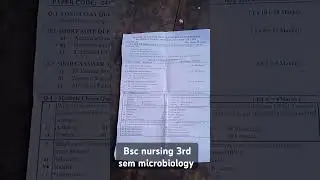 bsc nursing 3rd sem microbiology paper###avbmu##24/07/24