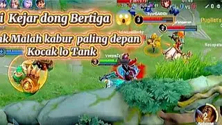 Di kejar Bertiga Tank Malah Mundur paling Depan Hem..!! Pussh Solo Rank Honor of king Mobile