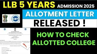 MH CET LAW (5 Yrs) Cap Round 1 Allotment Letter Released 🔥| Law CET Allotment Result Released 2025