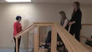 Manual Wheelchair Skill: Descends stairs, training with caregiver
