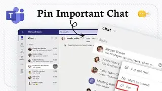 How to pin a chat with a specific person for quick access in microsoft teams