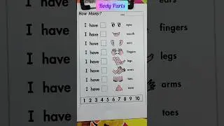 Body Parts #bodyparts #evs #worksheet #shorts