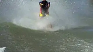 extremely big water skiing accident