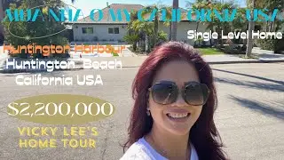 Touring $2,200,000 Huntington Harbour Single Level Home Huntington Beach Beach California |Home Tour