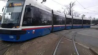 Bydgoszcz linia nr 9 Glinki - Rycerska (Zima 26.I.2024)