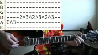 X Files Theme Guitar Lesson with Chords and TAB Tutorial TV Intro Song by Mark Snow