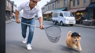 Mom Cat Saves Ginger Kitten from Animal Catcher Van 🐱🧢🚐