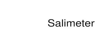 How to pronounce Salimeter