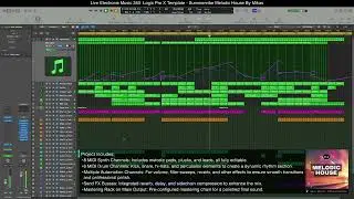 Summer-vibe Melodic House Logic Pro X Template | Kygo & Lane 8 Inspired | Tutorial #350