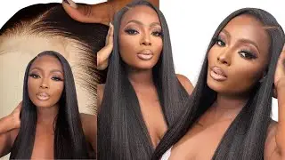 OMG!!😱BEST YAKI STRAIGHT HAIR | CLEAR LACE & CLEAN HAIRLINE | XRSBEAUTY HAIR | beautybybemi