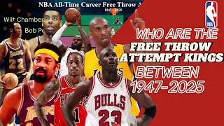 NBA | All-Time Career Free Throw Attempt Leaders | 1947-2025 | Bar Chart Race