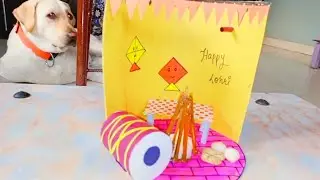 how to make Lohri festival craft 3D model 🔥 #lohri #trending #punjabi Lohri celebration