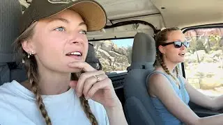 Van Camping with my Sister: Rock Climbing In Joshua Tree For The First Time 🧗🏼‍♀️🚐