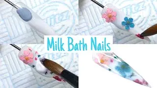EASY FLOWER MILK BATH NAILS TUTORIAL | ENCAPSULATED ACRYLIC NAILS | GLITTERBELS | NAILS FASCINATION
