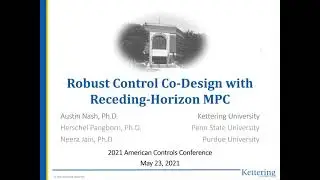 ACC 2021: Robust Control Co-Design with Receding-Horizon MPC
