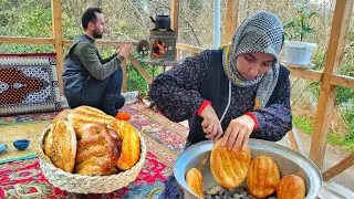 Baking Traditional Bread in a Simple Pot Without Using an Oven on a Cold Winter Day