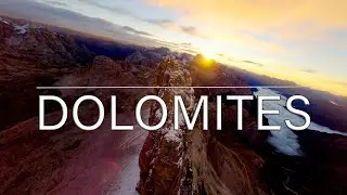 DOLOMITES from Above | Aerial View - by Drone (4k)