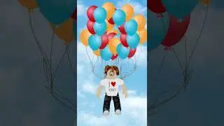 Волосы Бэкона летят на тысяче воздушных шаров в Roblox Brookhaven