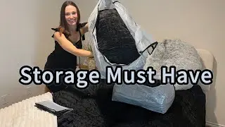 Amazon Finds Clear Clothes Storage Bags for Blankets & Bedding #ad