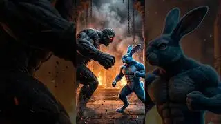Blue Rabbit vs Raksh 😱 | Deadly Power Clash | Full Action #shorts  #ai #short