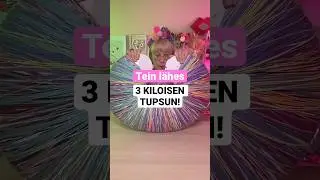 Isoin tupsu, jonka oon ikin&auml; tehnyt?! 😱🤩 #pompom #askartelu #diy #yarn