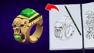 Day 5 - Designing Game UI Victory Ring Assets from Sketch to Vector in Illustrator | Grainy Pixel