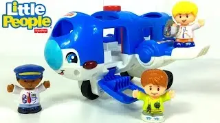 FISHER PRICE LITTLE PEOPLE GOING PLACES TRAVEL SET WIYH SCHOOL BUS AIRPLANE & FIGURINES - UNBOXING
