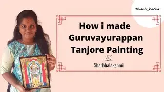Guruvayurappan Tanjore painting -Order Work -Sharbhalakshmi
