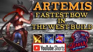 Smite Arena Artemis Bowslinger High Damage Build  ( The Fastest Bow In The West!!! ) #shorts