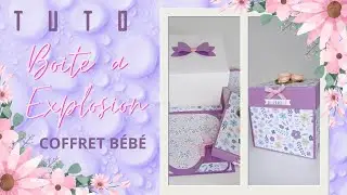 TUTO EXPLOSION BOX | Mini coffret naissance bébé | Custodéco fit Chat Scrap