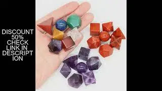 7Pcs Platonic Solids Crystal Geometry Set Sacred Geometric Stones for Meditation Reiki Healing Chakr
