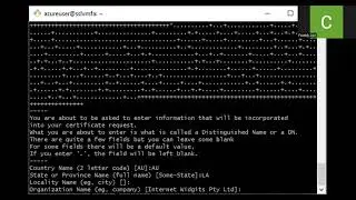Installing a Self-signed certificate to an Apache webserver running on Ubuntu Server 24.04 in Azure