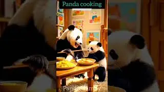 Panda cooking#shorts #ai video #Panda cooking