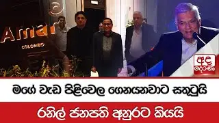 මගේ වැඩ පිළිවෙල ගෙනයනවාට සතුටුයි - රනිල් ජනපති අනුරට කියයි