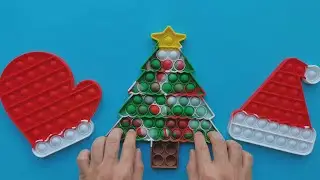 Christmas Pop it Unboxing - Christmas Tree, Glove, Hat Pop it Fidget Toy
