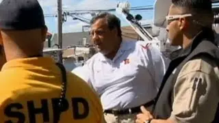Chris Christie Tours Seaside Heights Boardwalk After Fire