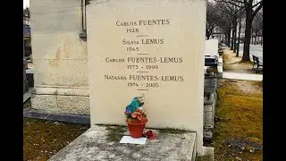 Así luce la tumba de Carlos Fuentes en París