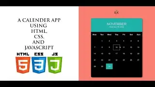 Calendar App using HTML, CSS and JavaScript