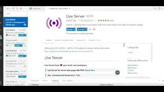 Visual Studio Code Installation (Open Live Server Extension)