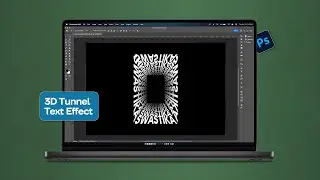 3D Tunnel Text Effect in Photoshop | Easy for Beginners