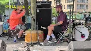 Sacred Wolf Drummers At  Montreal Indigenous Peoples' Day Concert In Cabot Square June 21 2025