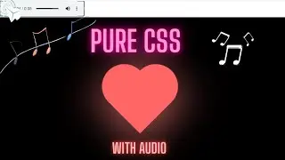 heartbeat with audio animation html css | heart shape through pure css | heart beat sound effect