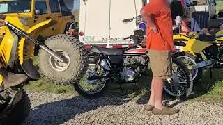 TRI MOTO 175 YAMAHA WITH BASSANI PIPE AT AMA VINTAGE DAYS MID OHIO 2022