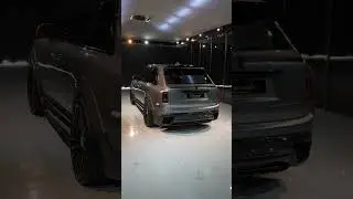 Silver Rolls Royce Cullinan with Onyx Body Kit and Orange Interior @douradoluxurycars