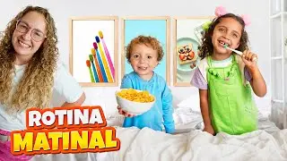 ROTINA MATINAL COM AS CRIAN&Ccedil;AS - FAM&Iacute;LIA BELLA E LUCCA SHOW